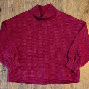 Carrie Underwood Cloud Extended Neck Pullover Burgundy Sweater